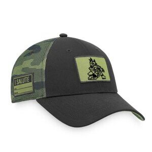 Arizona‎ Coyotes Fanatics Military Appreciation Adjustable Hat Black/Camo NWOT